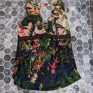 2 for $50!!! Cacique Lane Bryant Tropical Rainforest Floral Tankini Swim Top